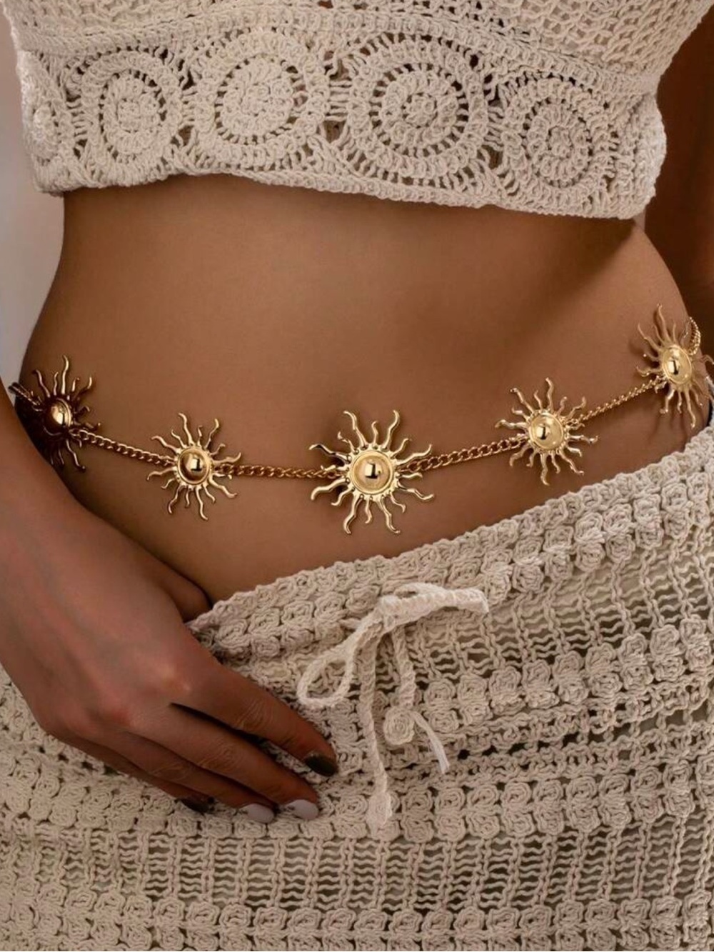 Soles Celestial Sun Chain Waist Belt